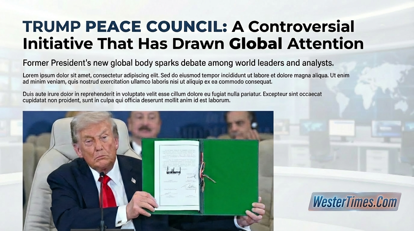 Trump Peace Council: A Controversial Initiative That Has Drawn Global Attention