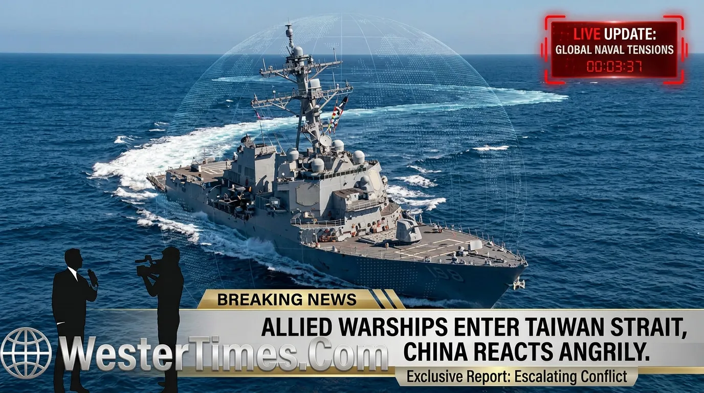 Allied US Warships Enter Taiwan Strait, China Reacts Angrily